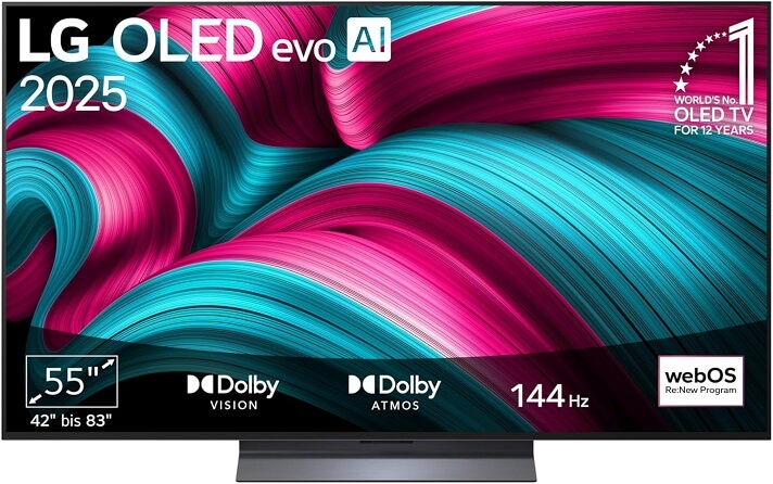 LG 55 Zoll 4K OLED evo AI TV