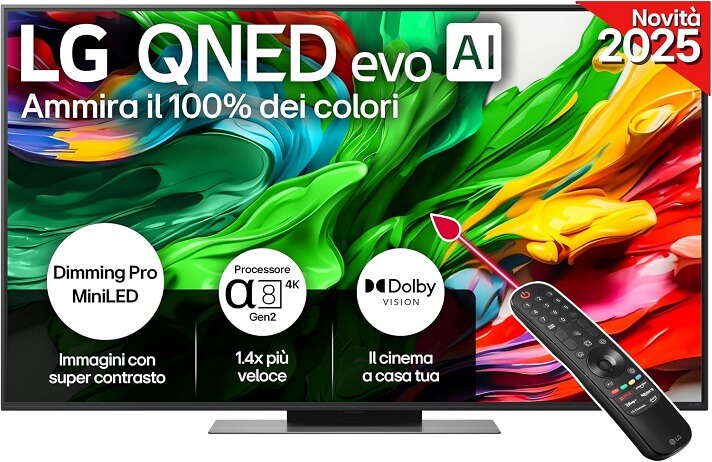 LG QNED evo AI 55 pollici Smart TV